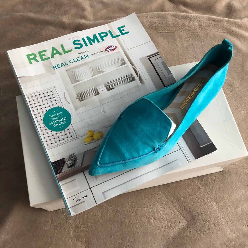 Turquoise Beya Loafers by Nicholas Kirkwood